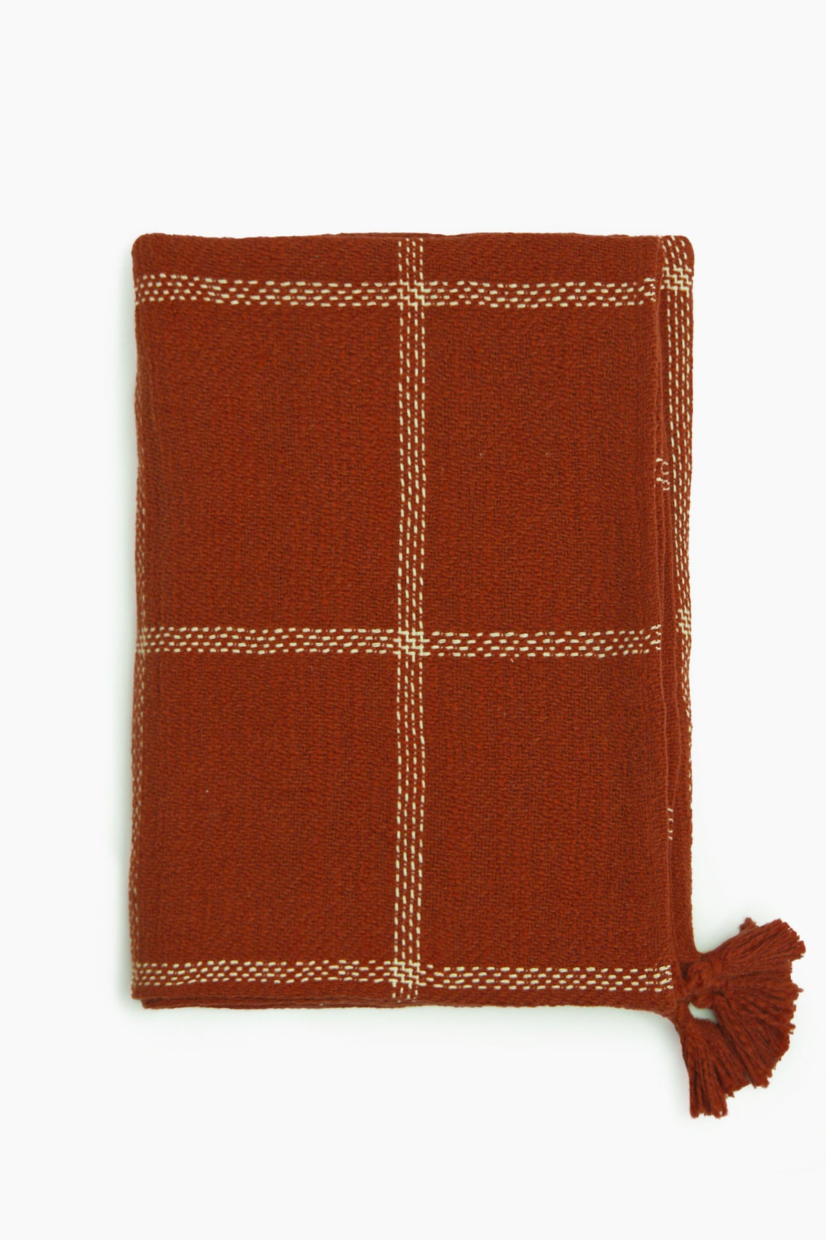 Quiet Checks Woven Cotton Throw
