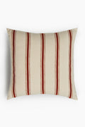 Quiet Lines Embroidered Stripe Cotton Linen Cushion Cover