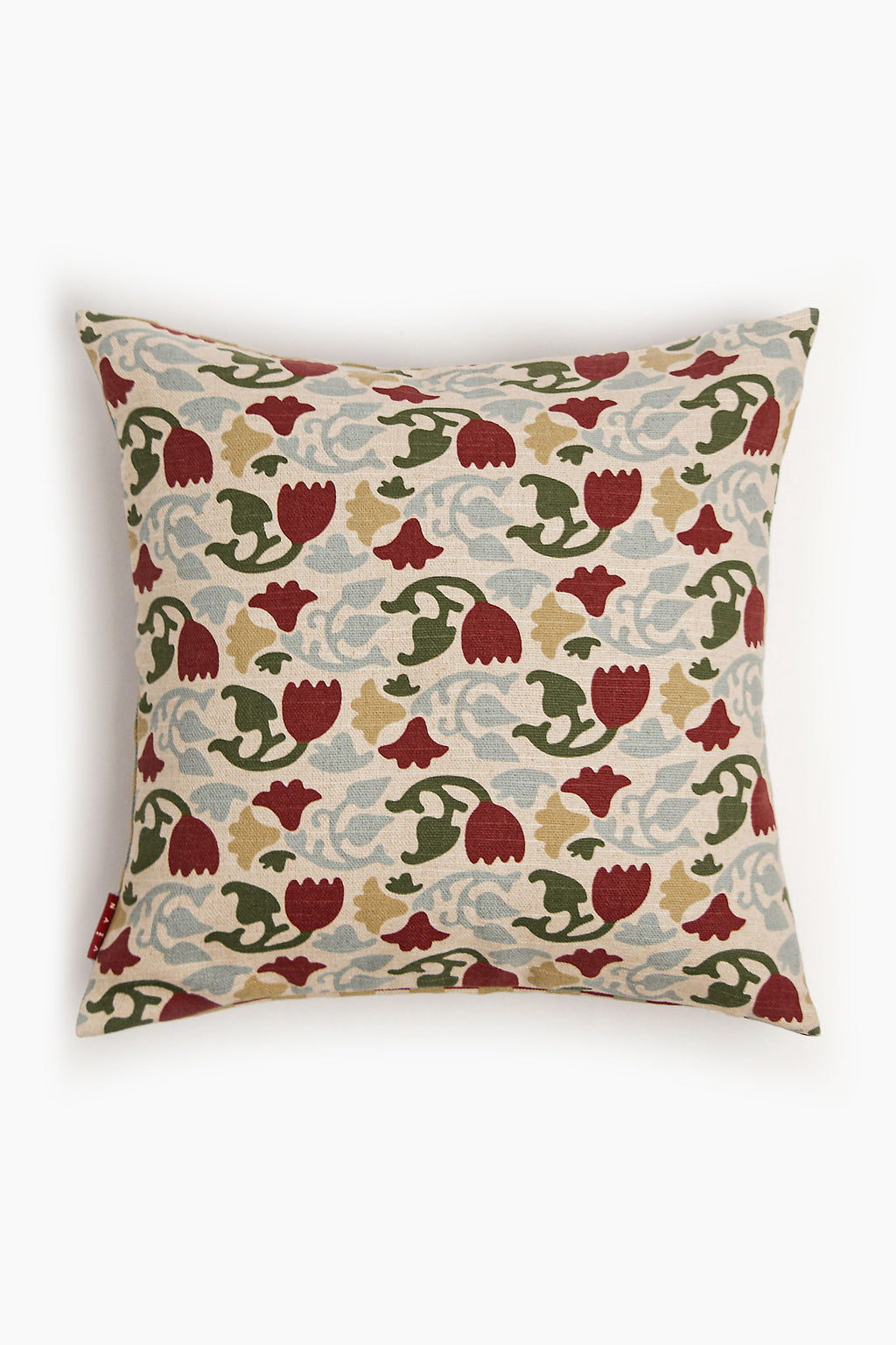 Athangudi Mosaic Cotton-Jute Reversible Printed Cushion Cover