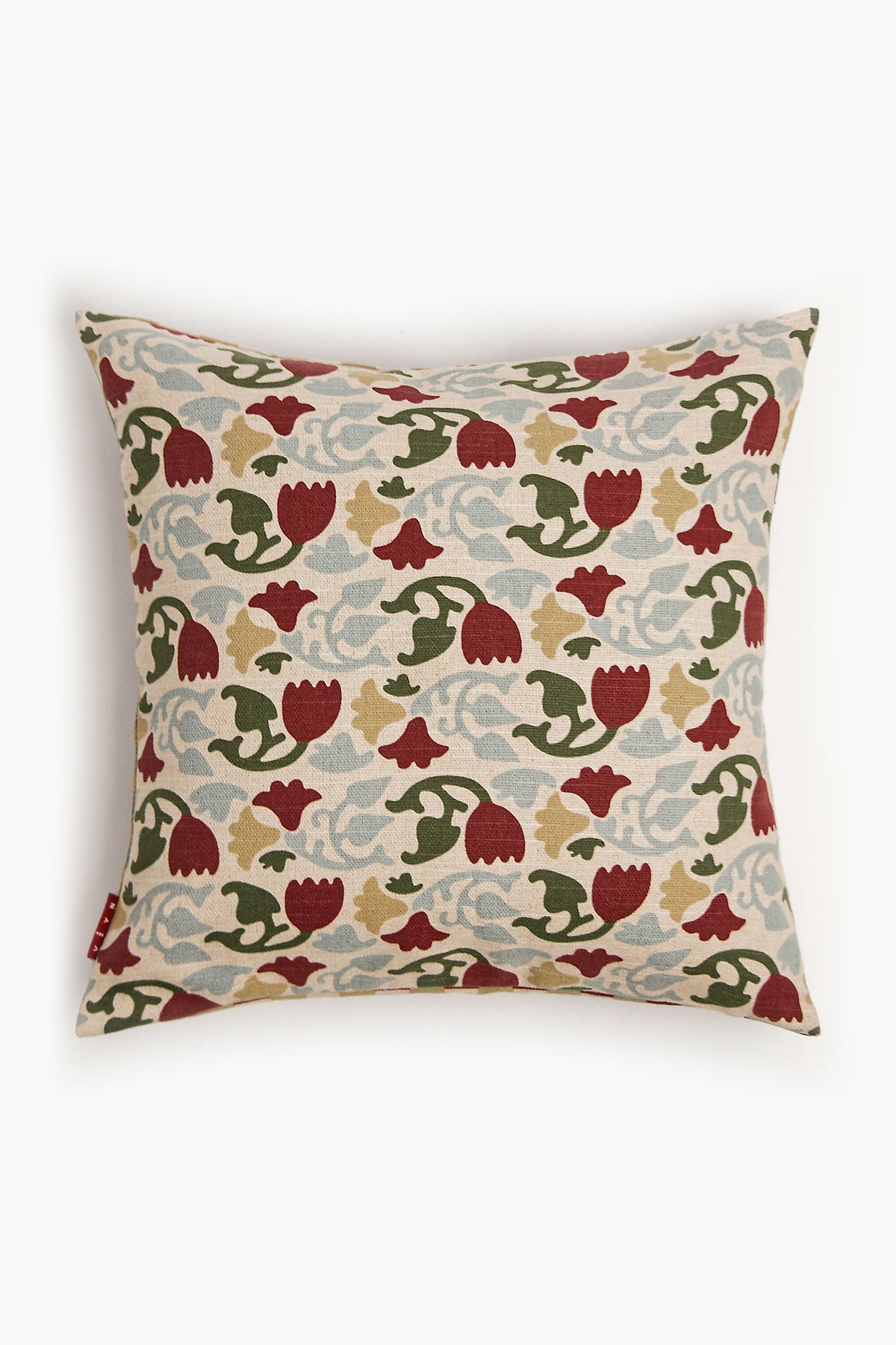 Athangudi Mosaic Cotton-Jute Reversible Printed Cushion Cover