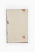 Quiet Kolam Embroidered Cotton Linen Table Cover
