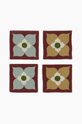 Athangudi Medallion Printed Reversible Coaster Set of 4