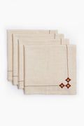 Athangudi Embroidered Cotton Linen Napkin Set of 4