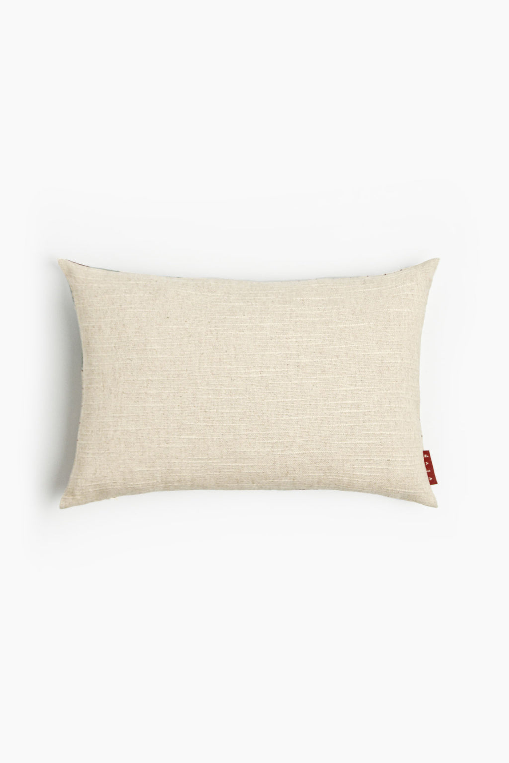 Athangudi Trellis Printed Cotton-Jute Cushion Cover