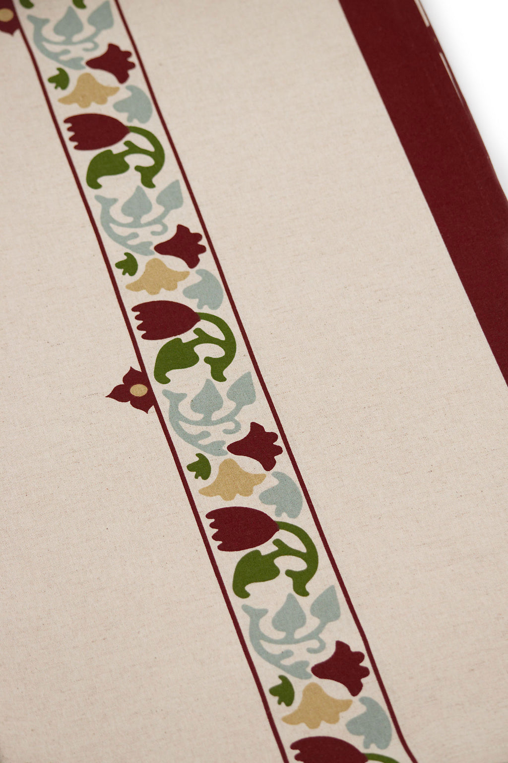 Athangudi Border Printed Cotton-Jute Table Cloth