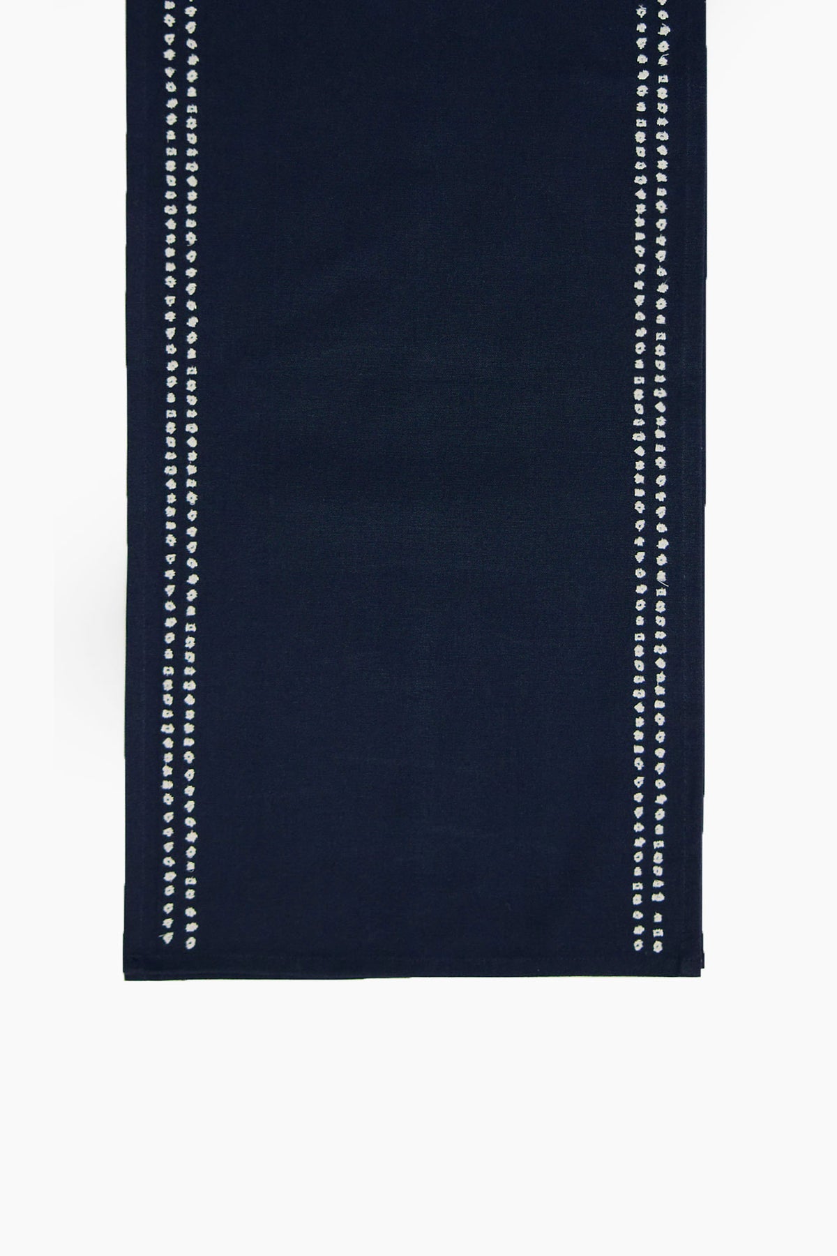 Dotted Stripe Embroidered Cotton Runner