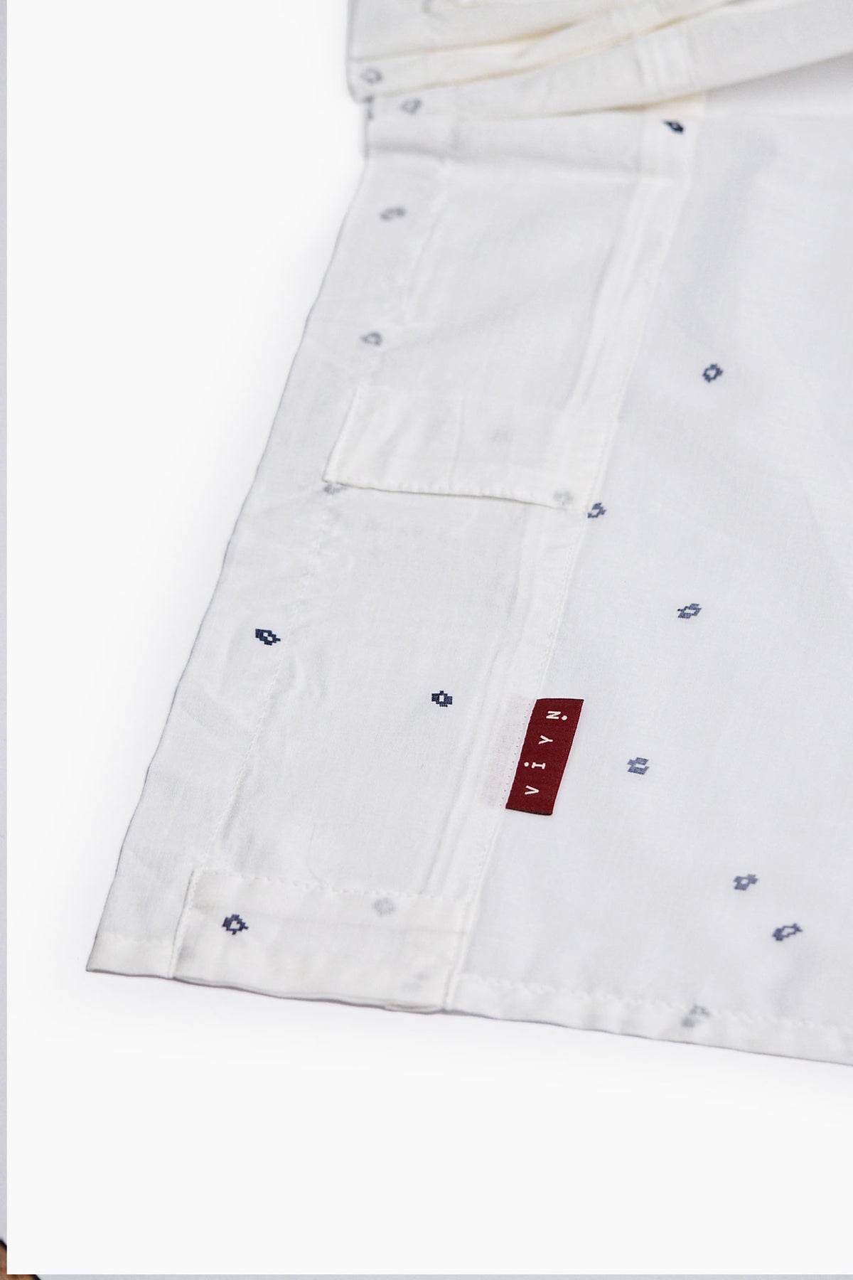 Dotted Grid Printed Cotton Curtain Set of 2