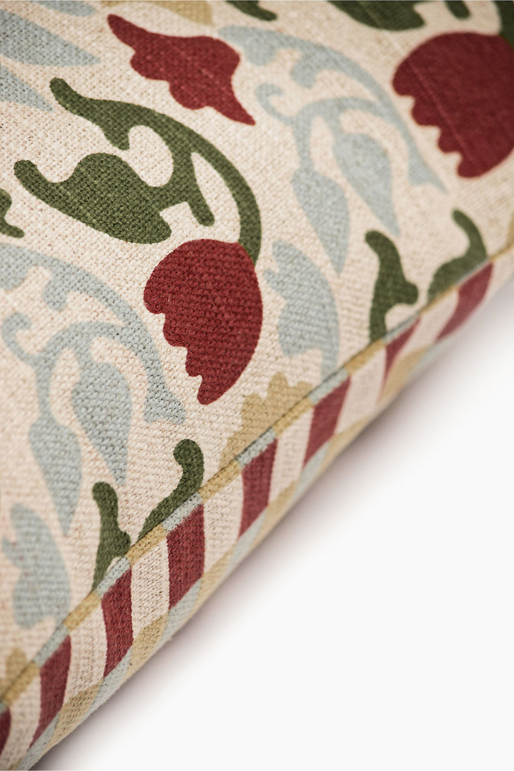 Athangudi Mosaic Cotton-Jute Reversible Printed Cushion Cover