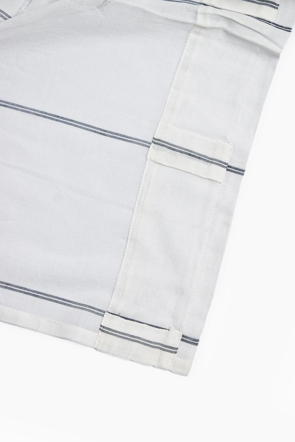 Woven Stripe Cotton Curtain Set of 2