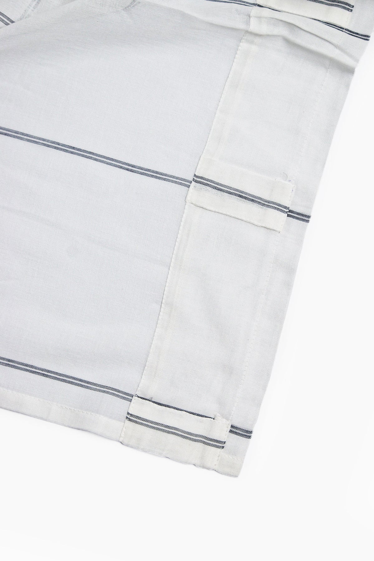 Woven Stripe Cotton Curtain Set of 2