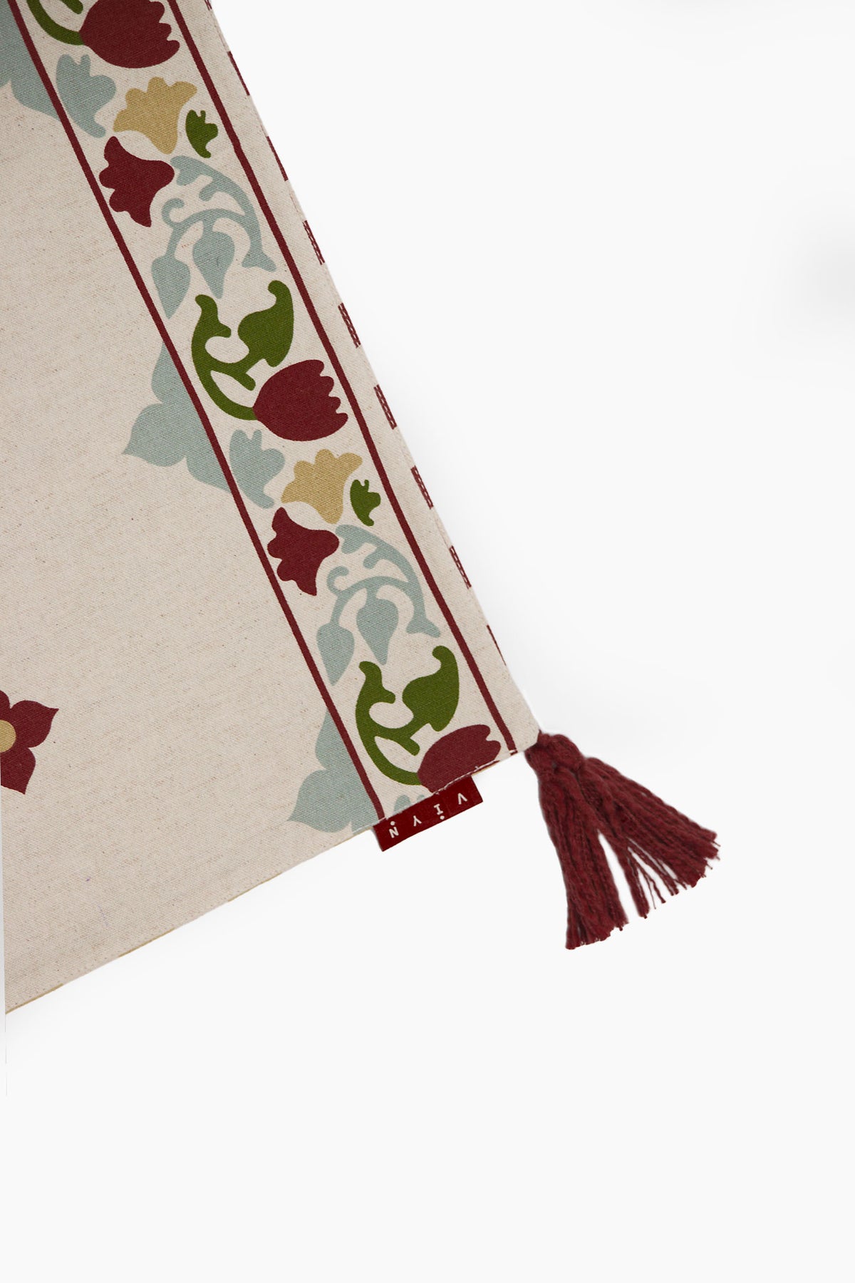 Athangudi Border Reversible Printed Cotton-Jute Table Runner