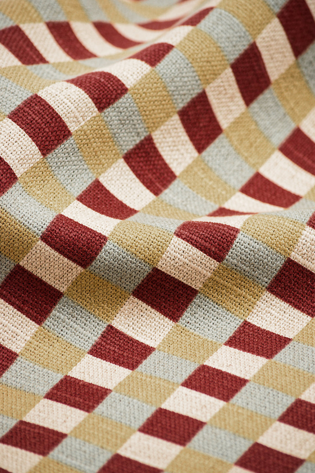 Athangudi Mosaic Cotton-Jute Reversible Printed Cushion Cover