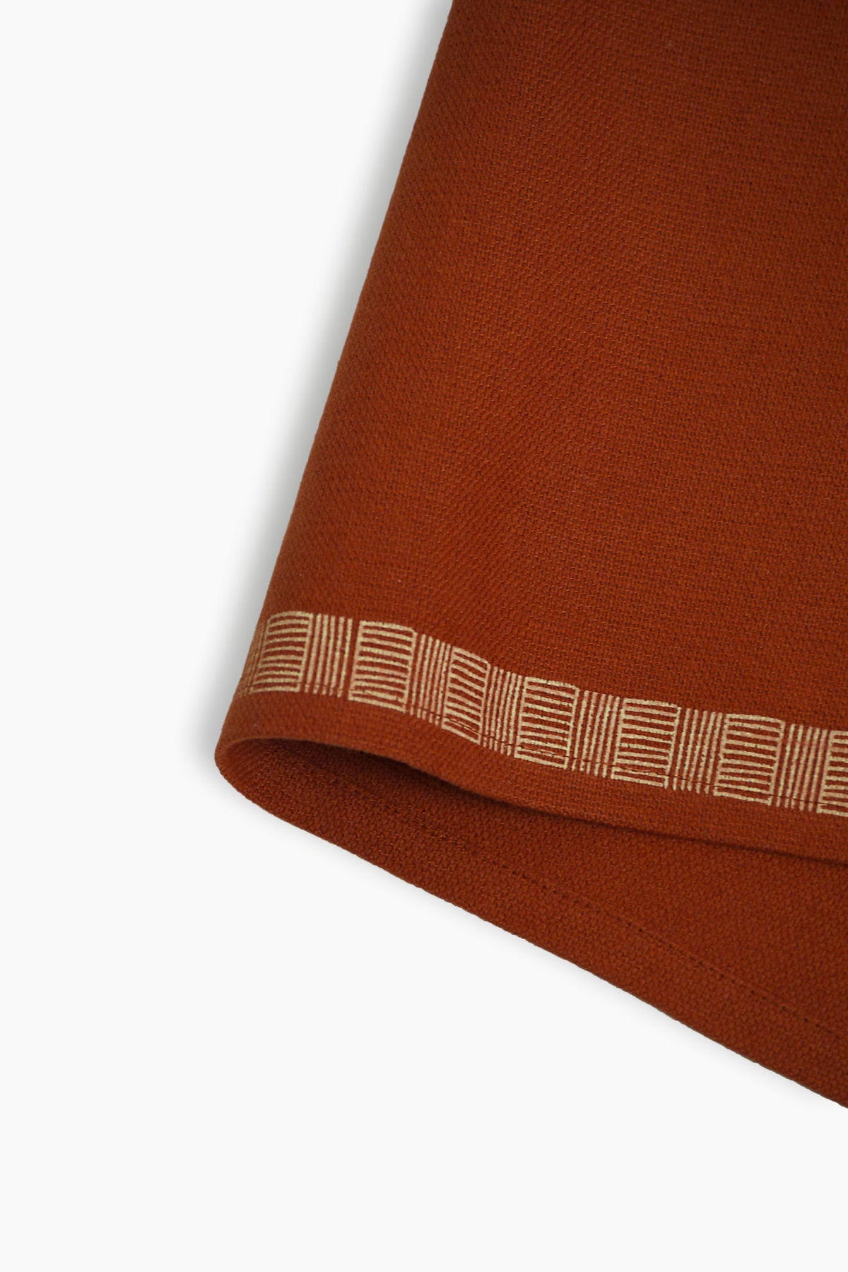 Kolam Border Printed Cotton Linen Table Runner