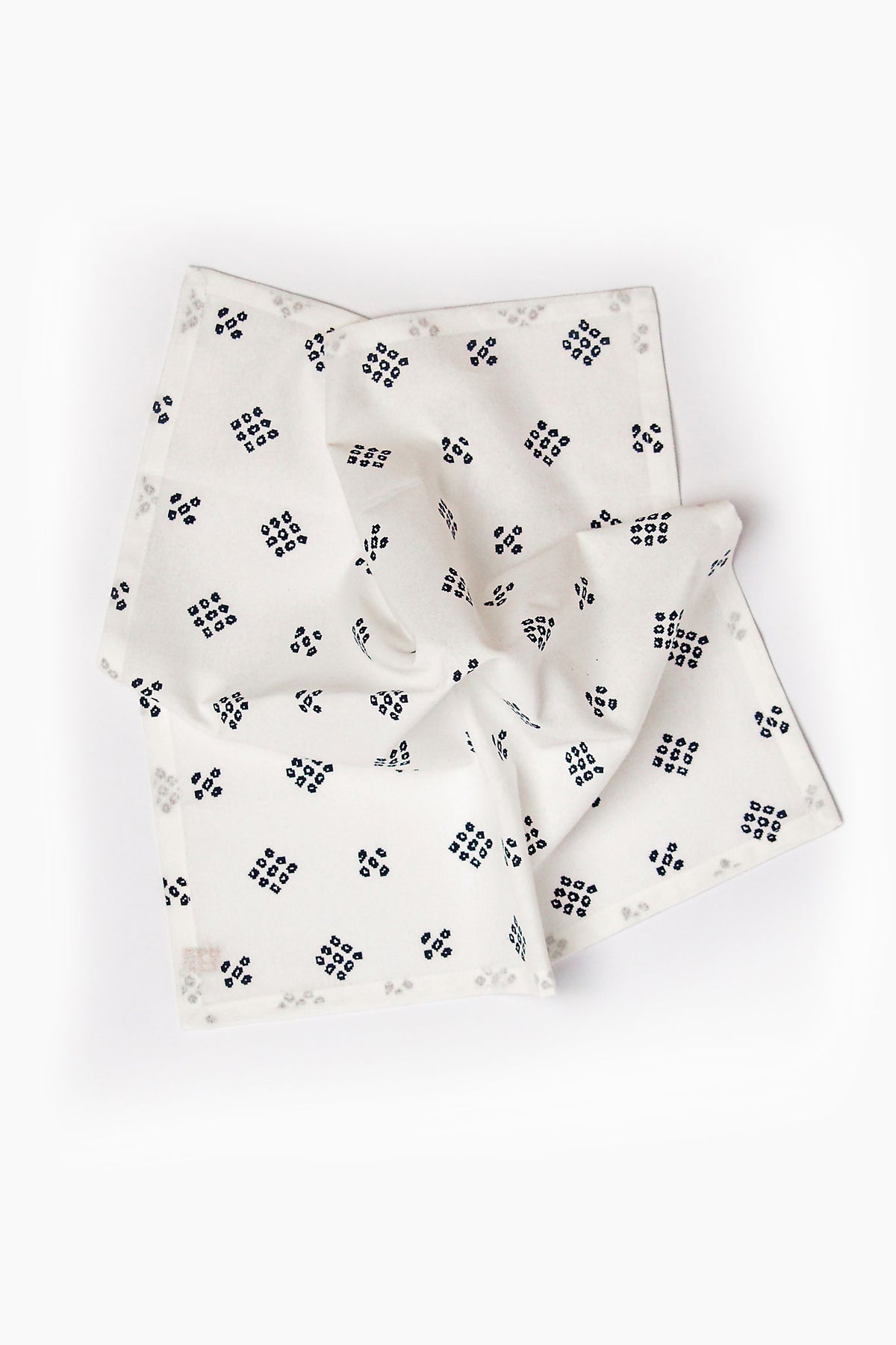 Dotted Grid Printed Cotton Napkin Set of 4