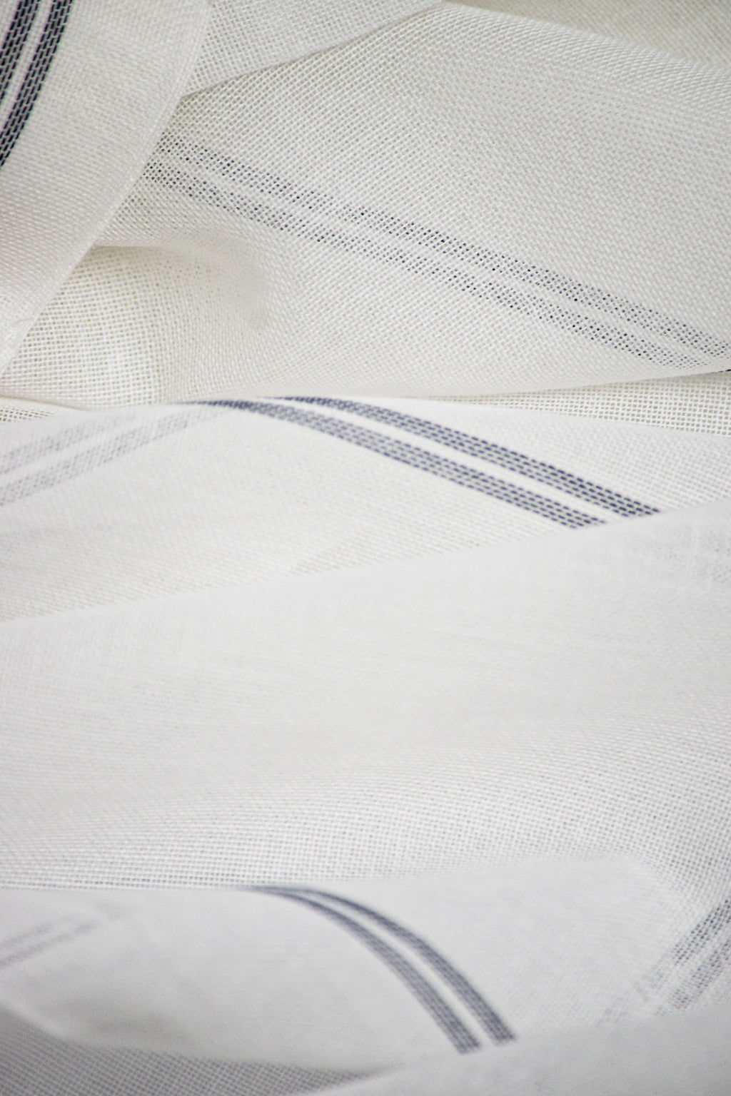 Woven Stripe Cotton Curtain Set of 2