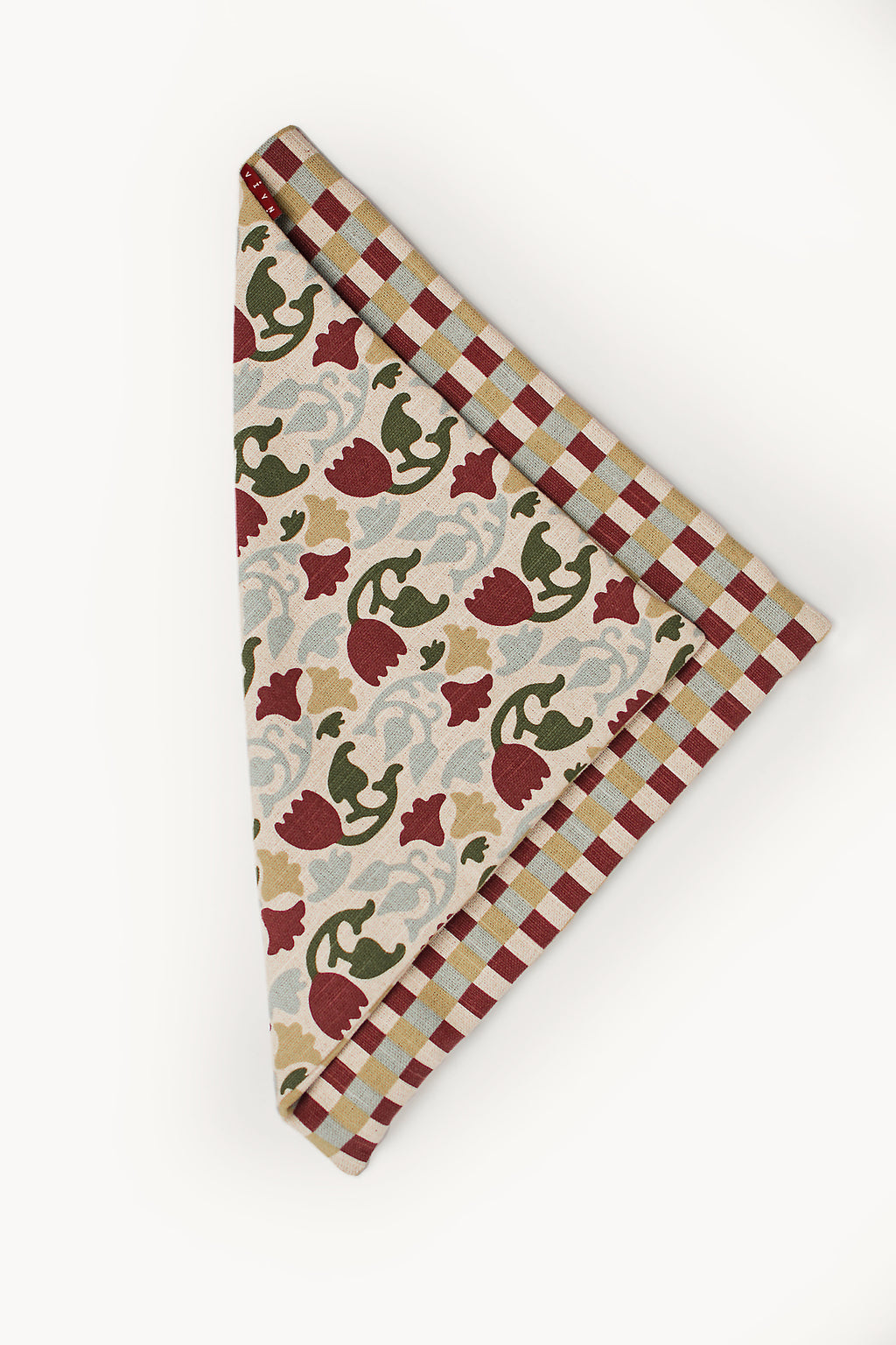 Athangudi Mosaic Cotton-Jute Reversible Printed Cushion Cover