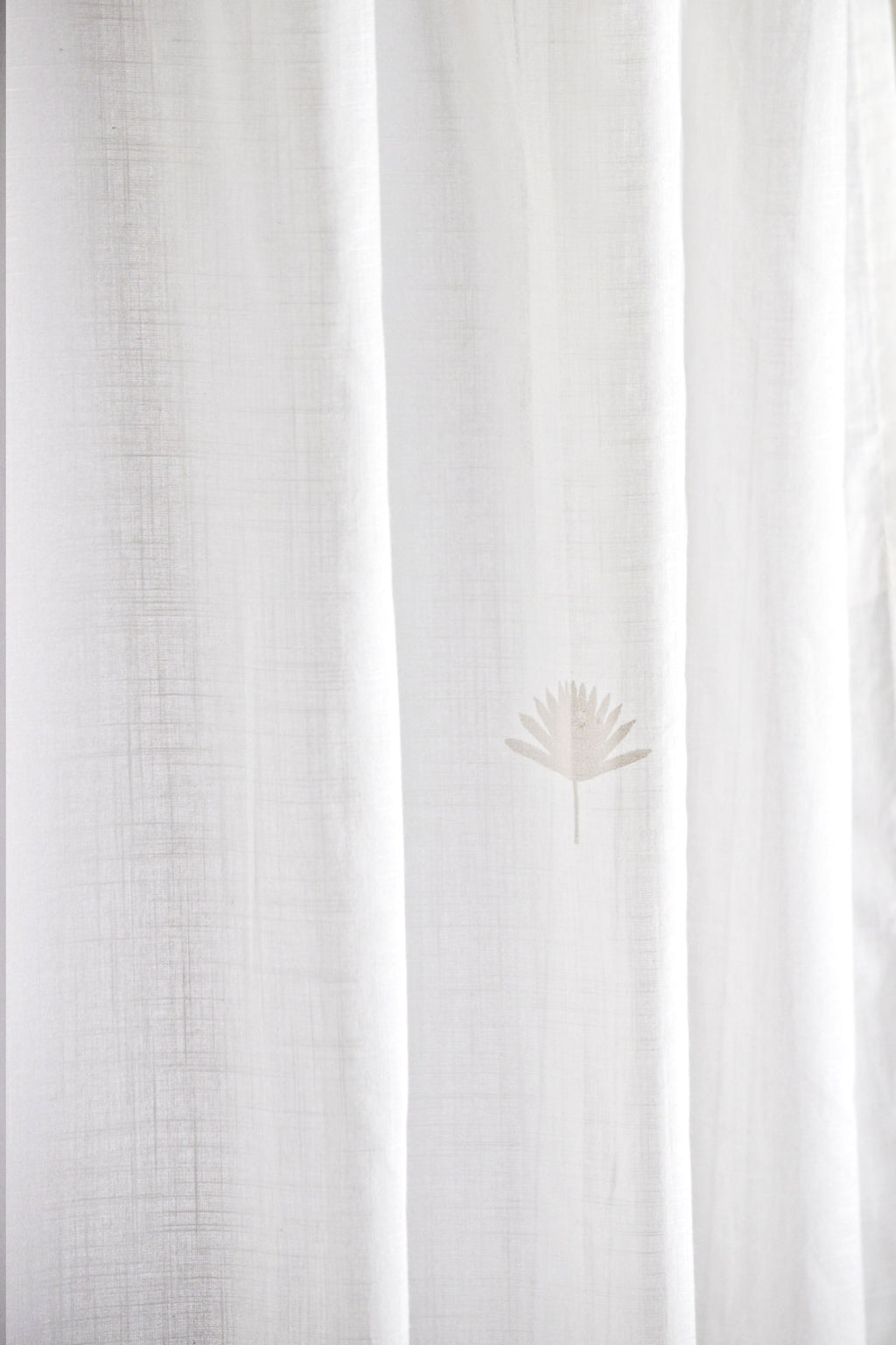 Palm Printed Cotton Curtain Set of 2