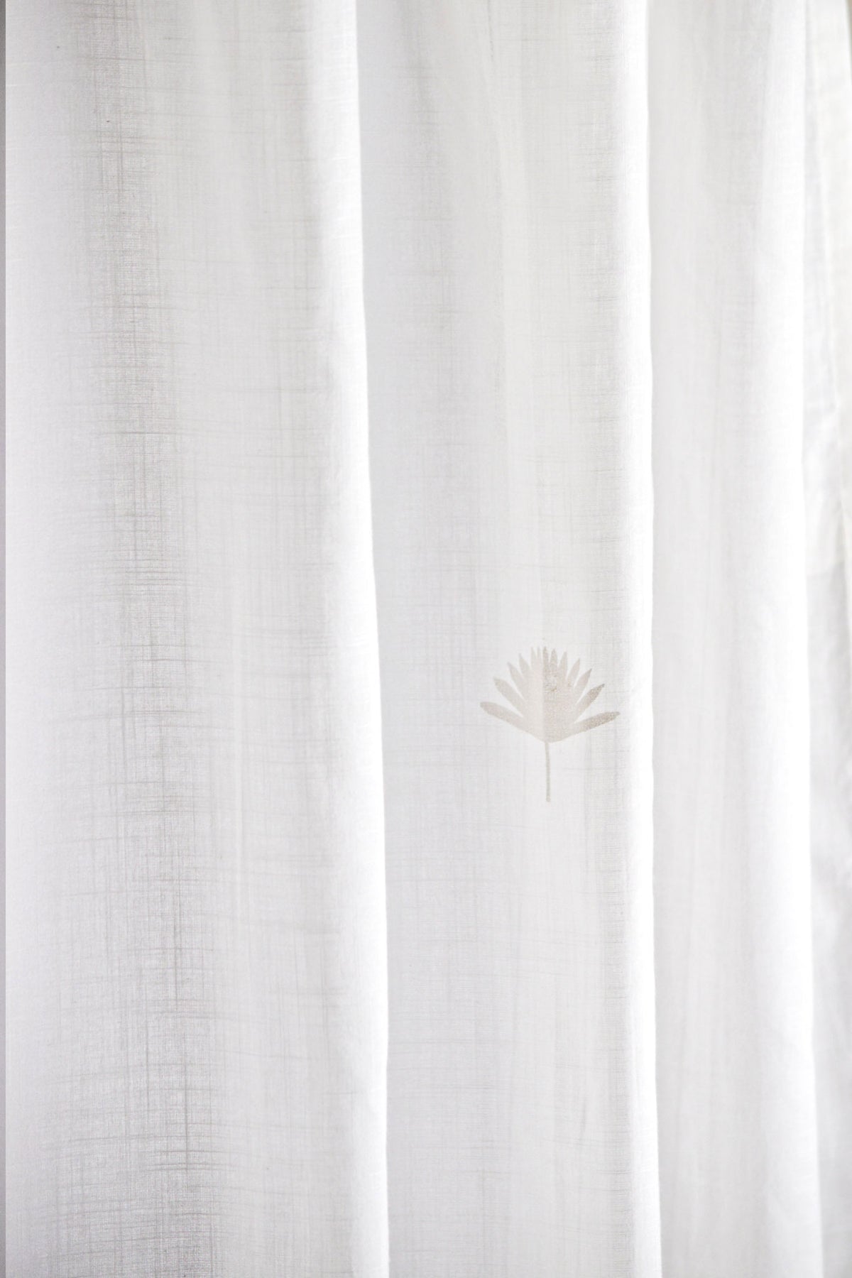 Palm Printed Cotton Curtain Set of 2