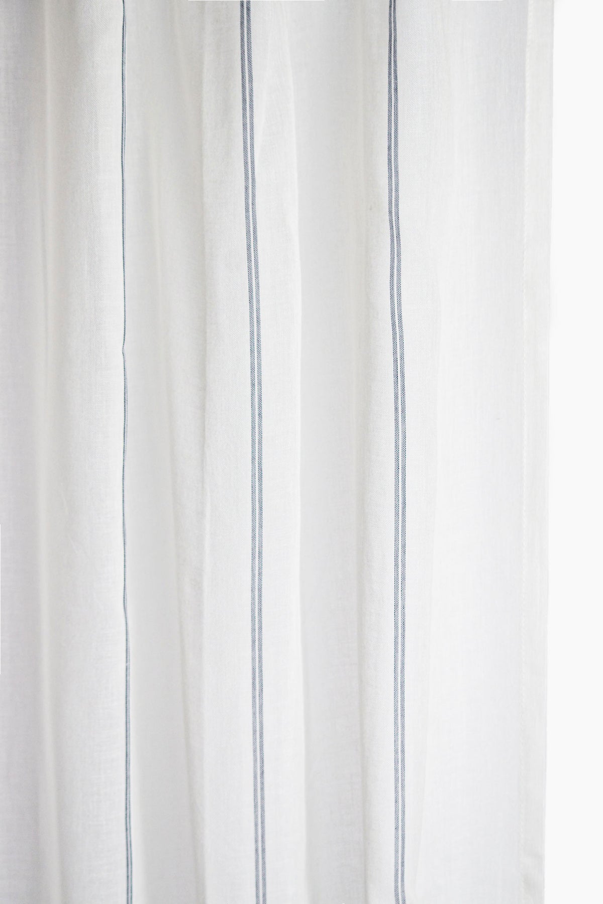 Woven Stripe Cotton Curtain Set of 2