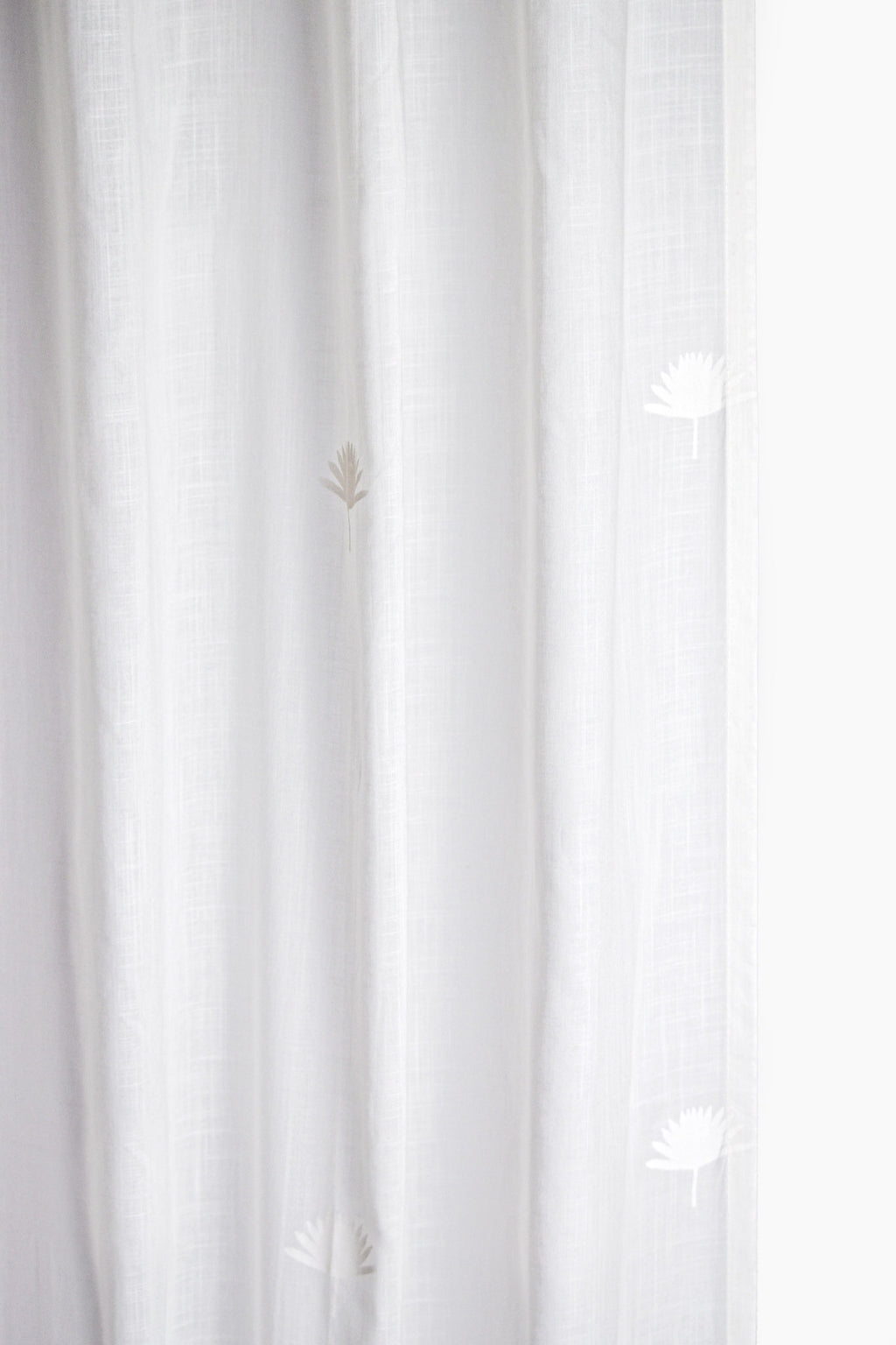 Palm Printed Cotton Curtain Set of 2