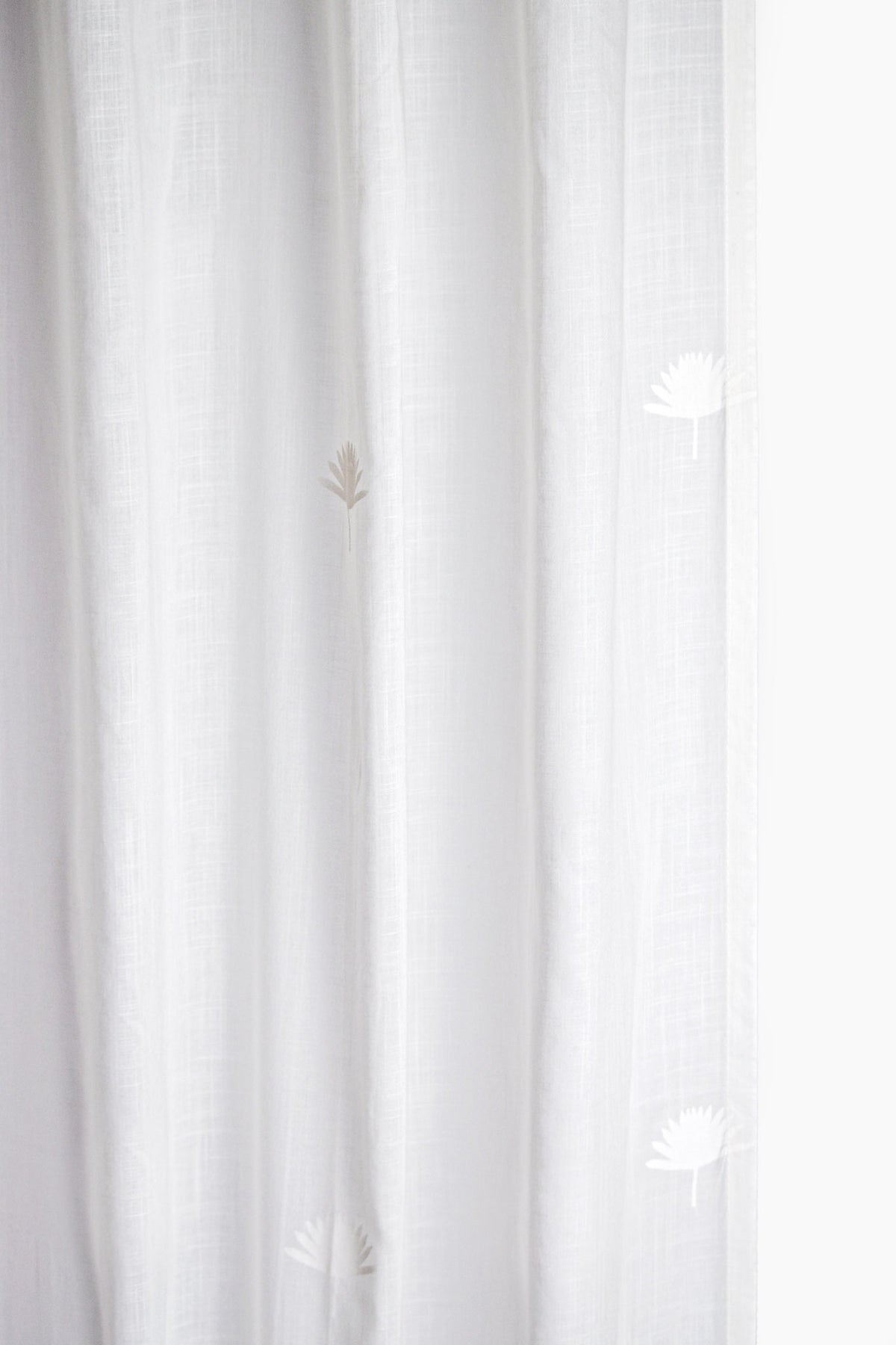 Palm Printed Cotton Curtain Set of 2