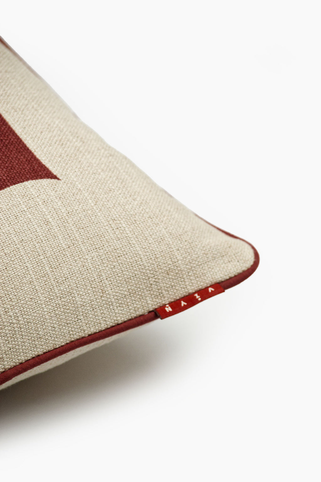 Athangudi Medallion Printed Cotton-Jute Cushion Cover