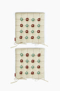 Athangudi Trellis Printed Chairpad Set of 2