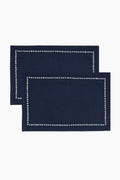 Dotted Border Embroidery Cotton Table Mat Set of 4