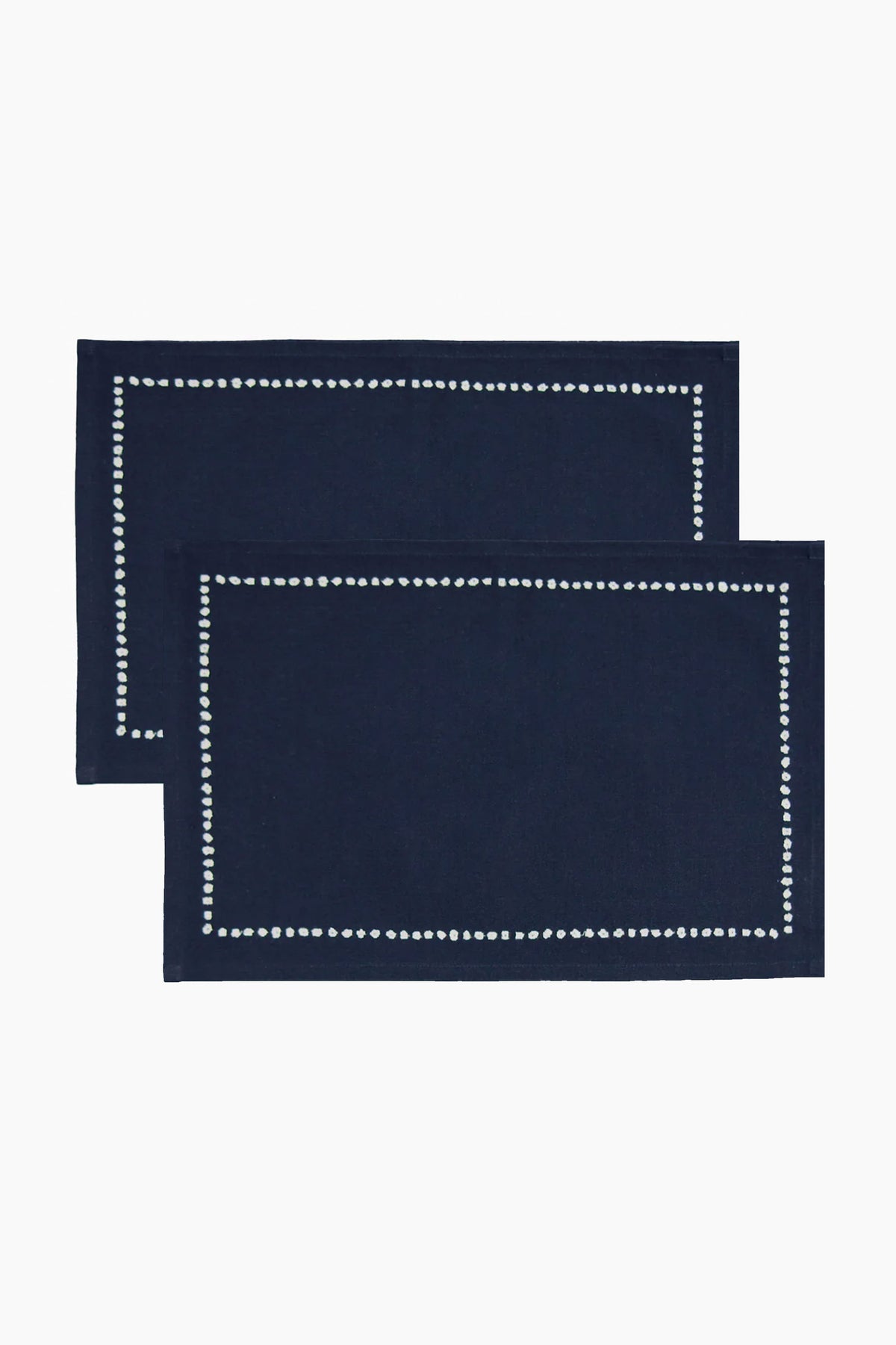 Dotted Border Embroidery Cotton Table Mat Set of 4
